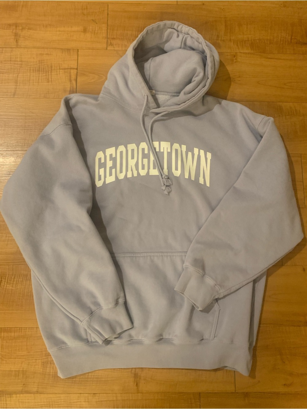 Brandy Melville Georgetown Light Blue Hooded Sweatshirt
